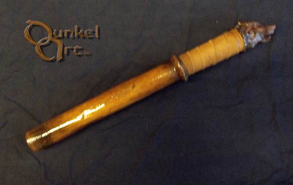 Holzknüppel mit Wolfskopf WWK10 Holzknüppel mit Wolfskopf WWK10